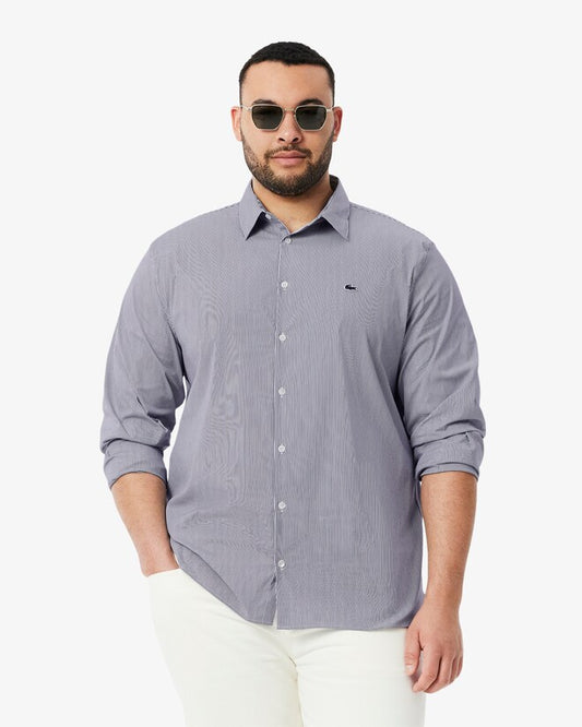 Slim Fit Striped Stretch Poplin Shirt - CH0198