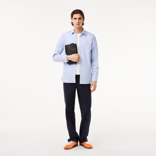 Men's Lacoste Slim Fit Striped Stretch Poplin Shirt - CH0198
