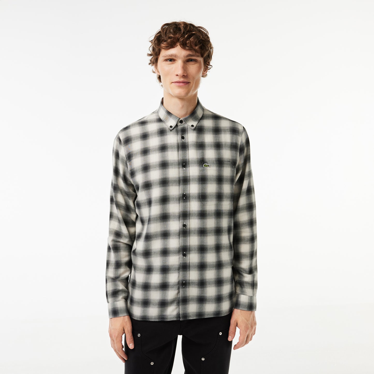 Regular Fit Wool and Cotton Flannel Shirt-CH1868