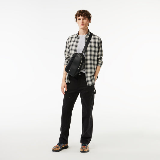 Cotton/Wool Blend Checked Flannel Shirt