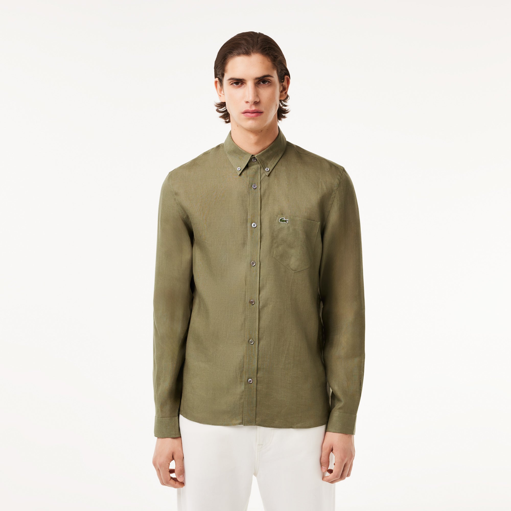 Lacoste linen shirt sale hotsell