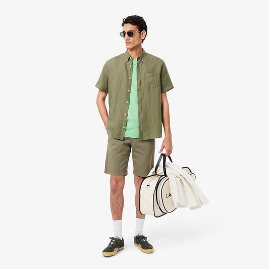Short Sleeved Linen Shirt-CH5699