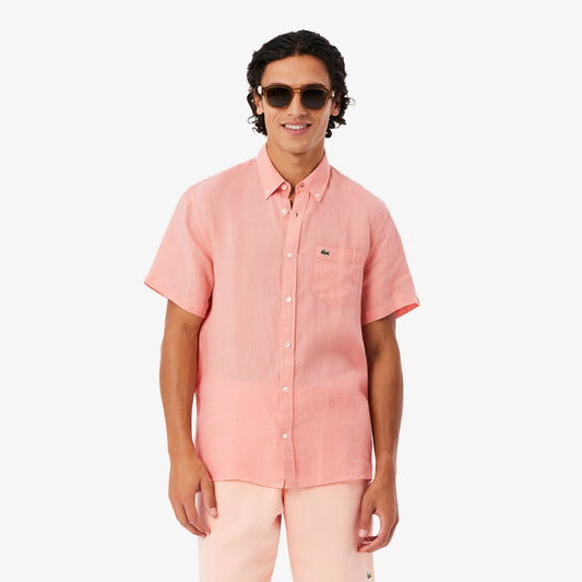 Short Sleeved Linen Shirt-CH5699