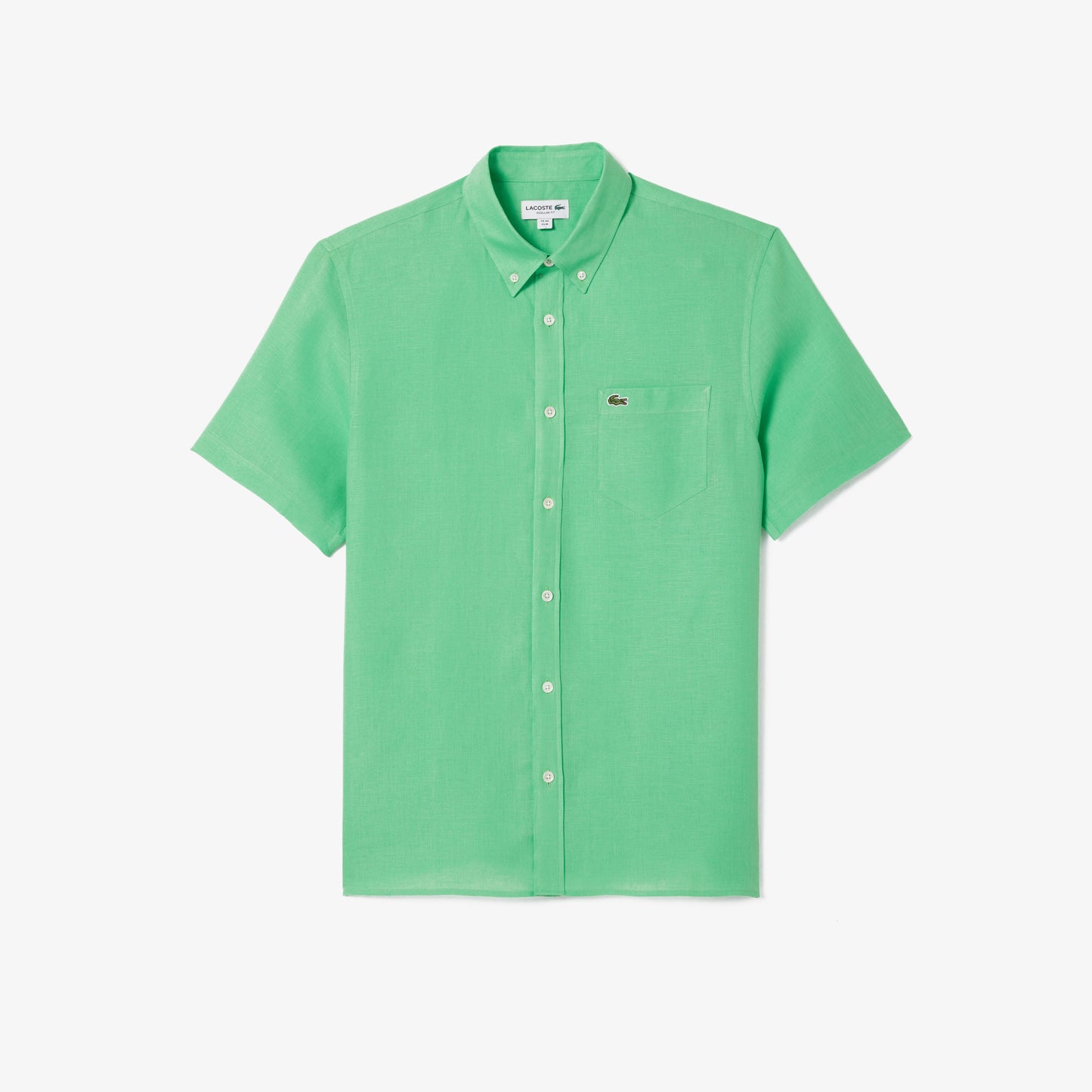 Men's Lacoste Short Sleeve Linen Shirt - CH5699