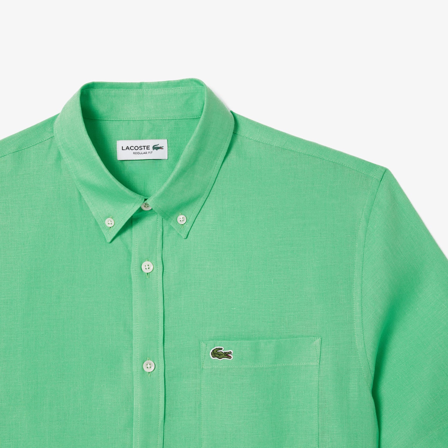 Men's Lacoste Short Sleeve Linen Shirt - CH5699