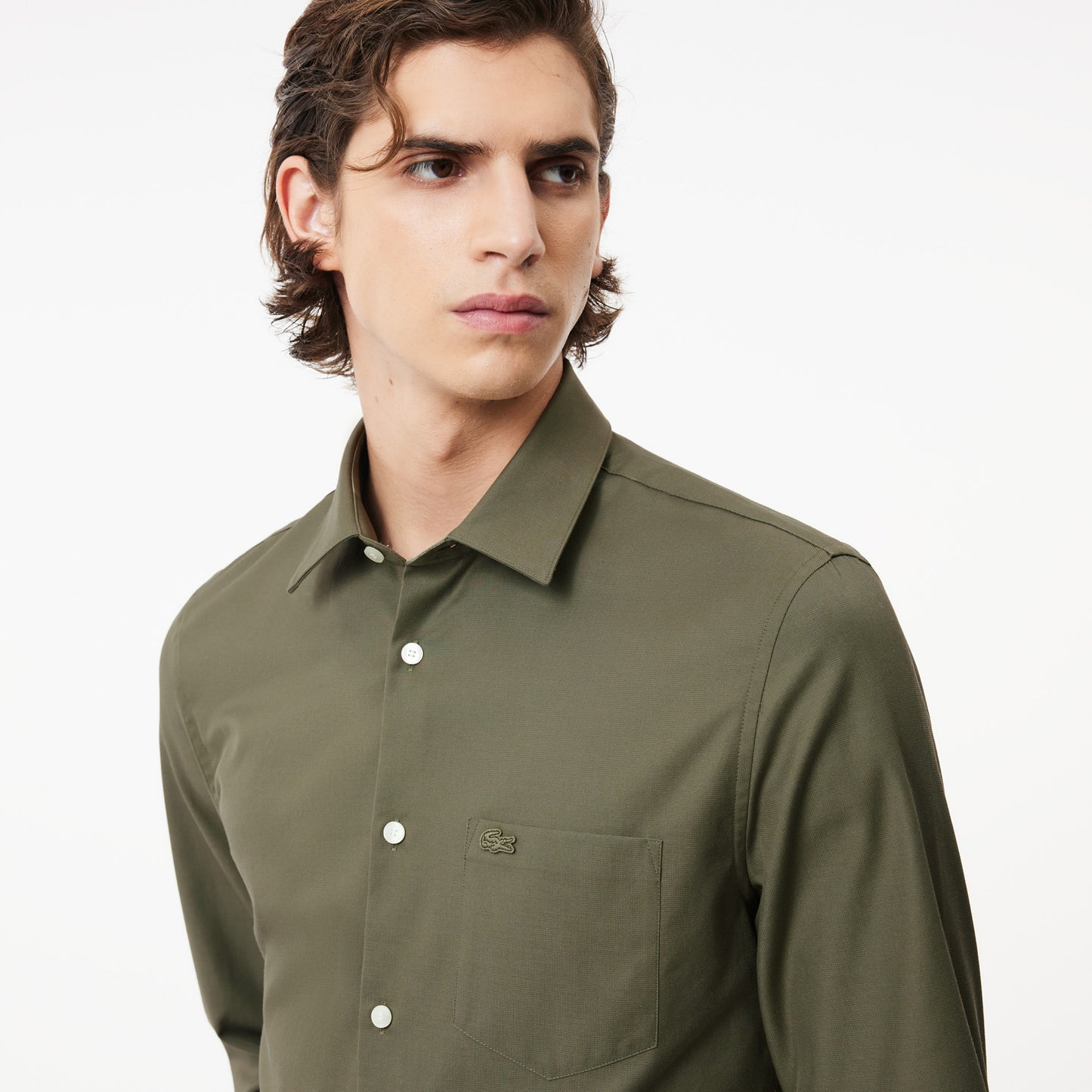 Men's Regular Fit Solid Cotton Shirt - CH8522