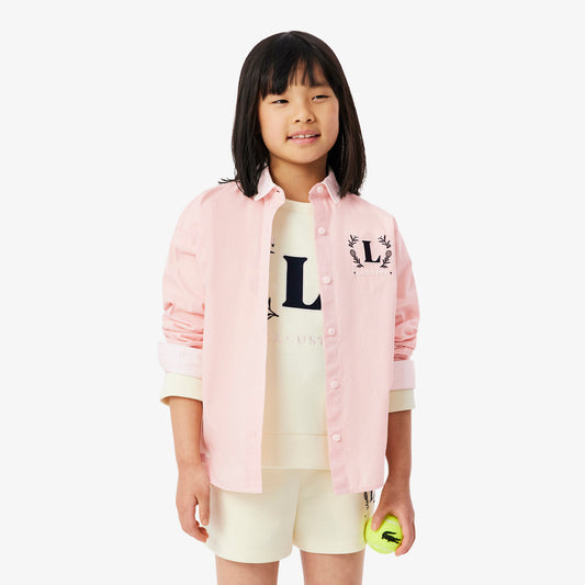 Embroidered Badge Poplin Shirt-CJ6589 to delete