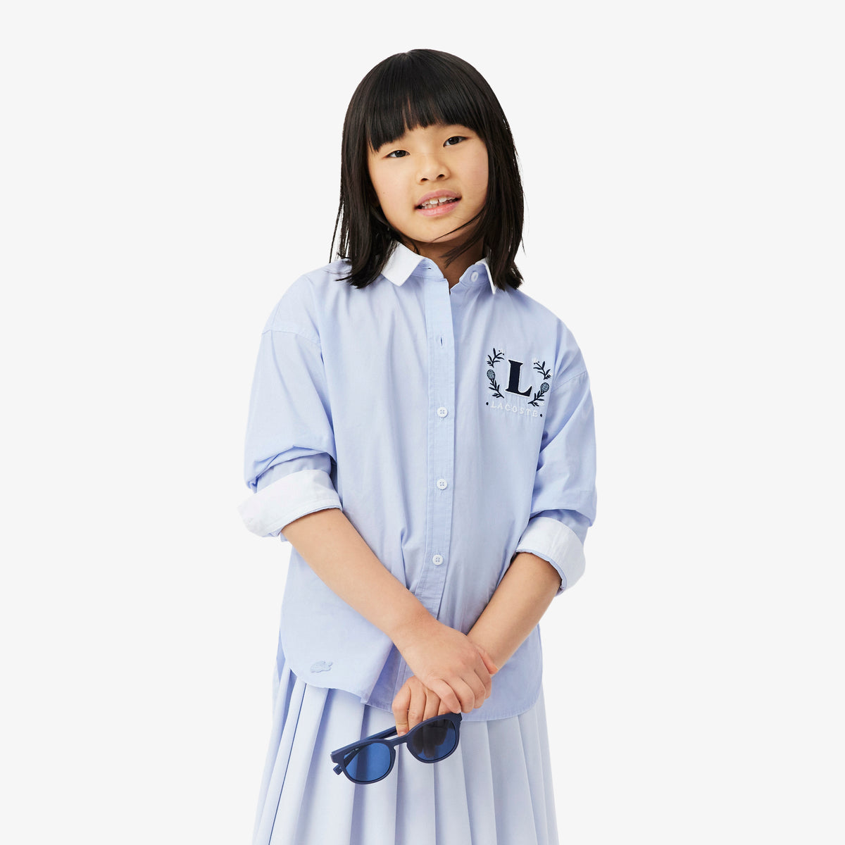 Embroidered Badge Poplin Shirt-CJ6589