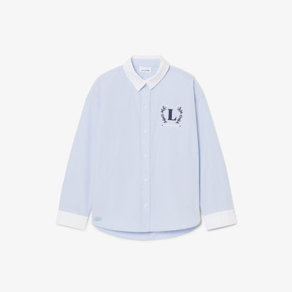 Embroidered Badge Poplin Shirt-CJ6589