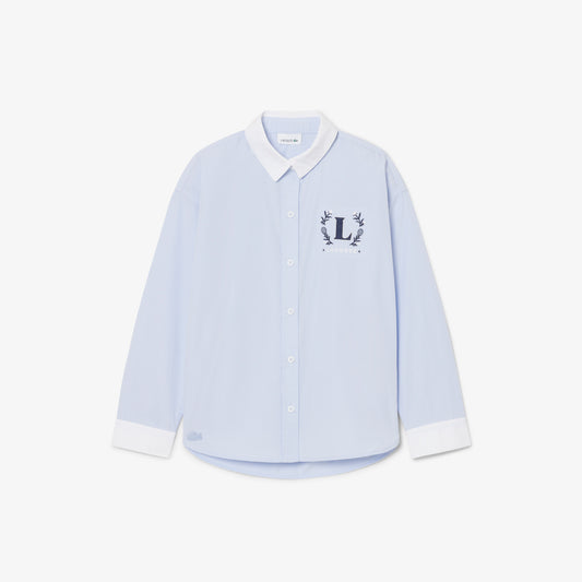 Embroidered Badge Poplin Shirt-CJ6589