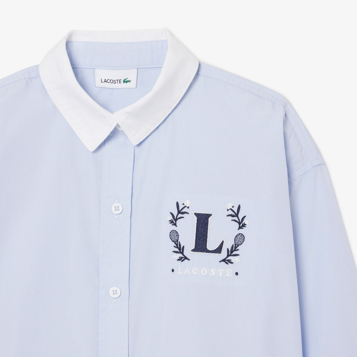 Embroidered Badge Poplin Shirt-CJ6589