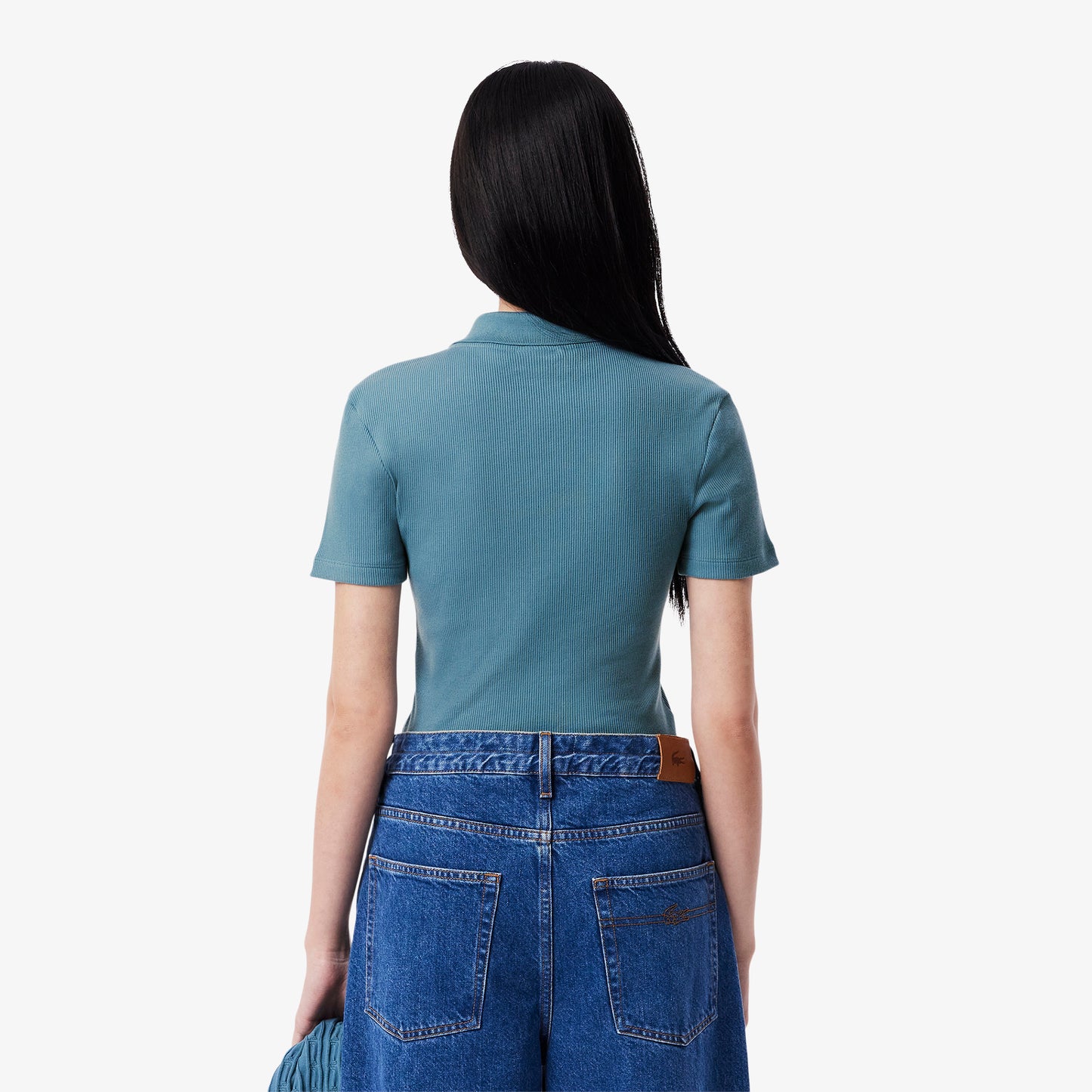 Slim Fit L.12.D Ribbed Cotton Polo Shirt-DF5377