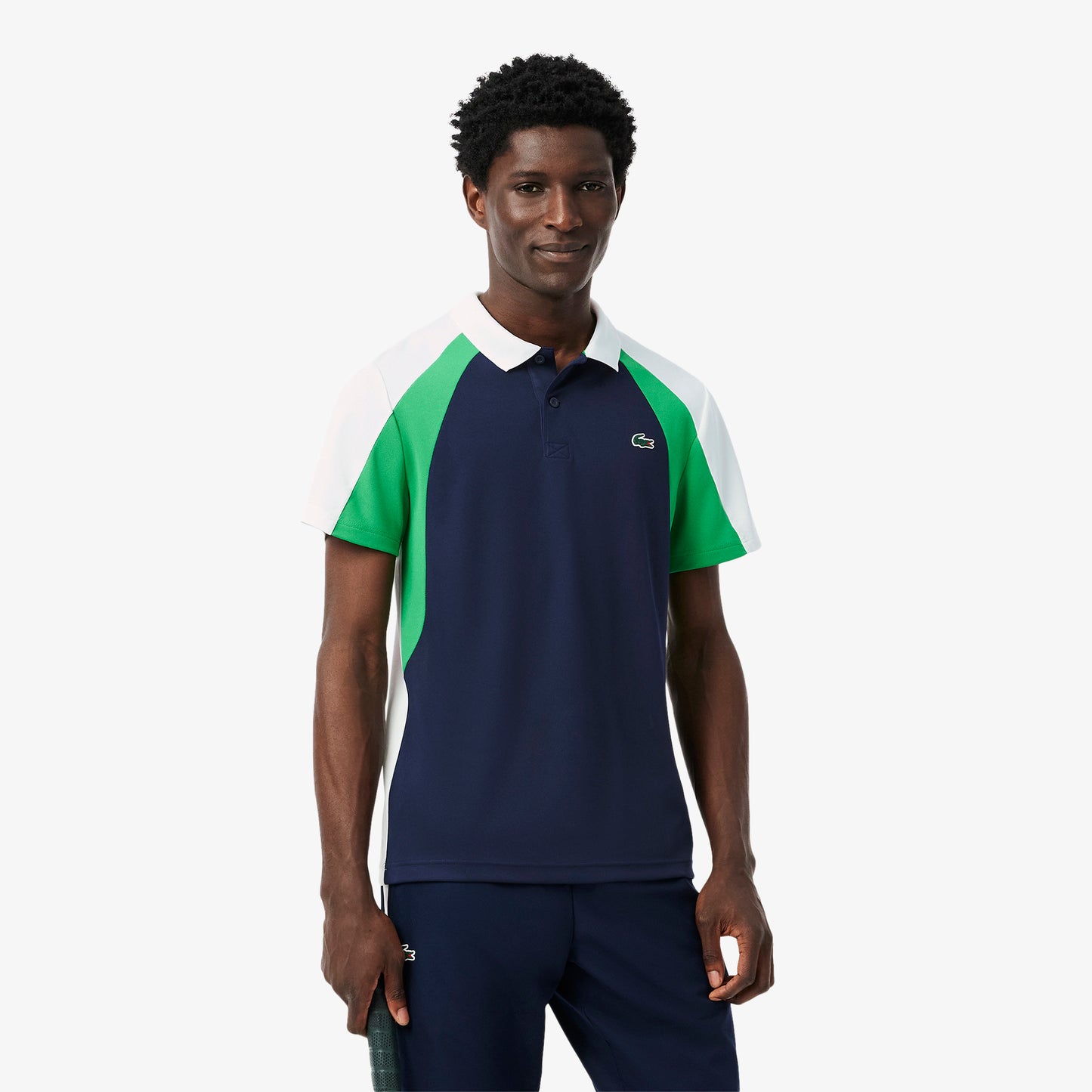 Colour-Block Printed Sport Polo Shirt-DH8963
