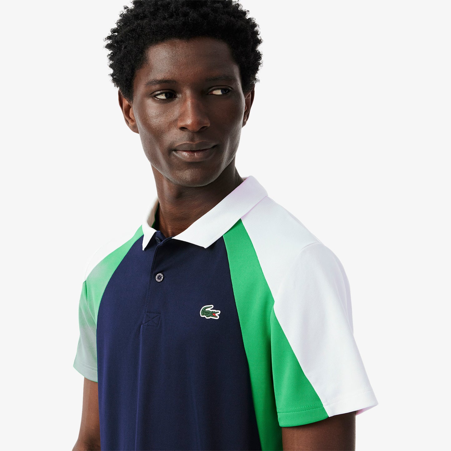 Colour-Block Printed Sport Polo Shirt-DH8963