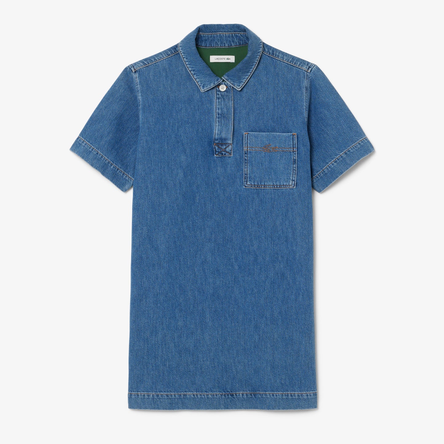 Oversized Denim Polo Dress-EF0192
