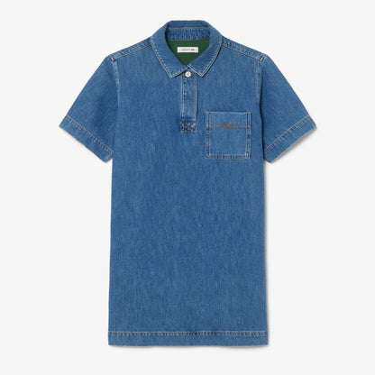 Oversized Denim Polo Dress-EF0192