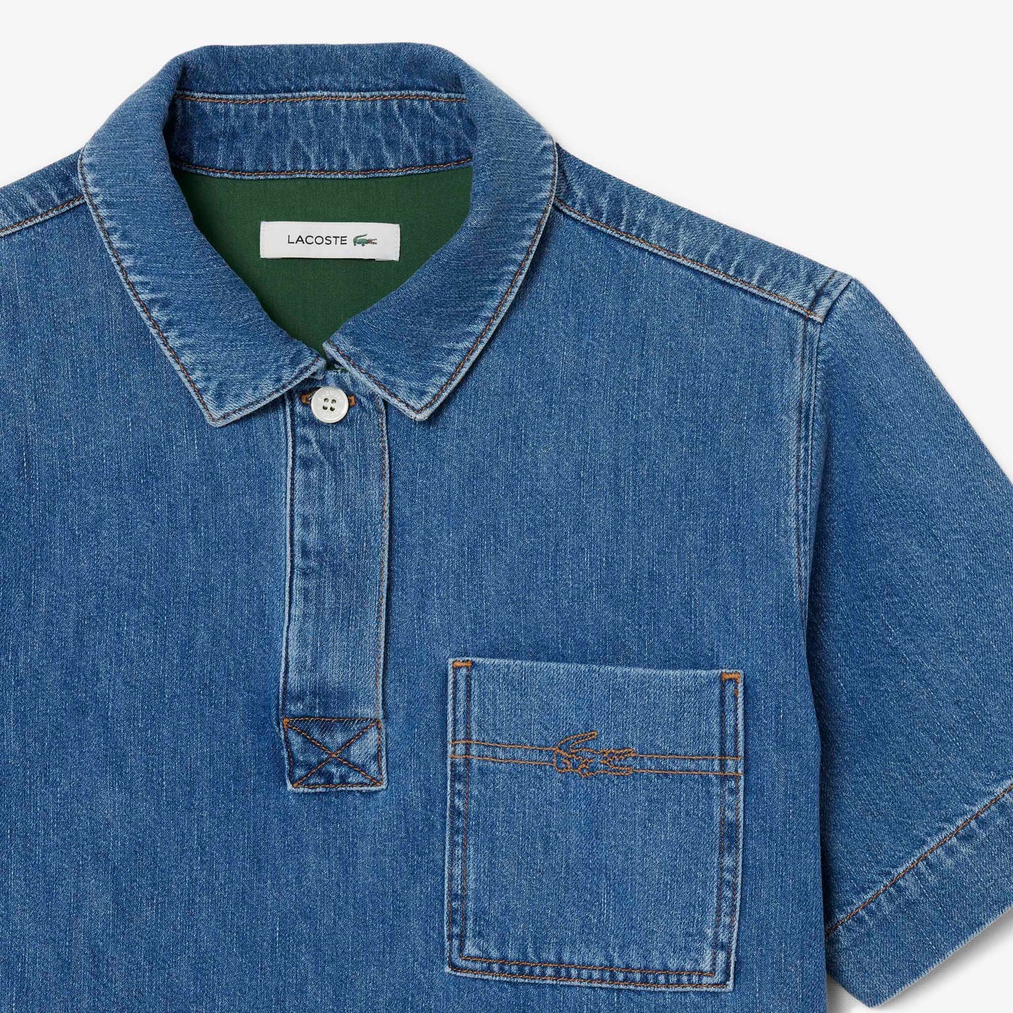 Oversized Denim Polo Dress-EF0192
