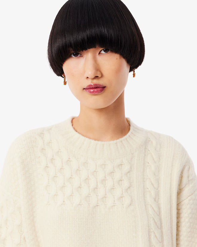 Patchwork Effect Wool Sweater Dress - EF4173