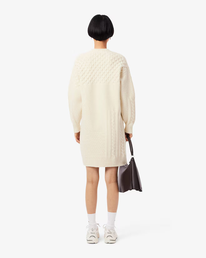Patchwork Effect Wool Sweater Dress - EF4173