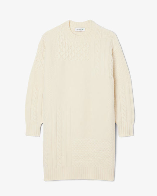 Patchwork Effect Wool Sweater Dress - EF4173