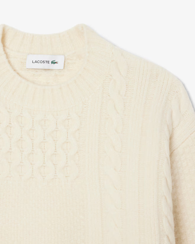 Patchwork Effect Wool Sweater Dress - EF4173