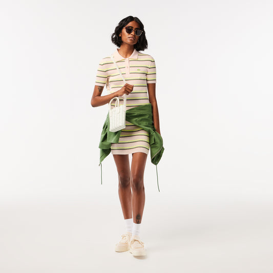Women’s Lacoste French Made Striped Polo Dress - EF9063
