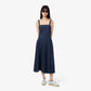 Long Pleated Strap Dress-EF9723