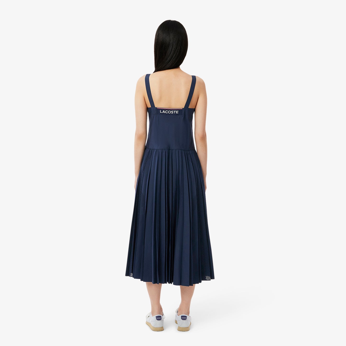Long Pleated Strap Dress-EF9723