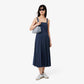 Long Pleated Strap Dress-EF9723