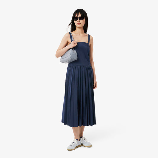 Long Pleated Strap Dress-EF9723