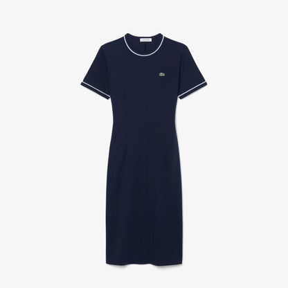 Trim Accent Jersey T-shirt Dress-EF9855