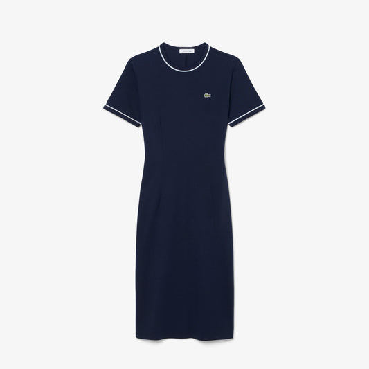 Trim Accent Jersey T-shirt Dress-EF9855