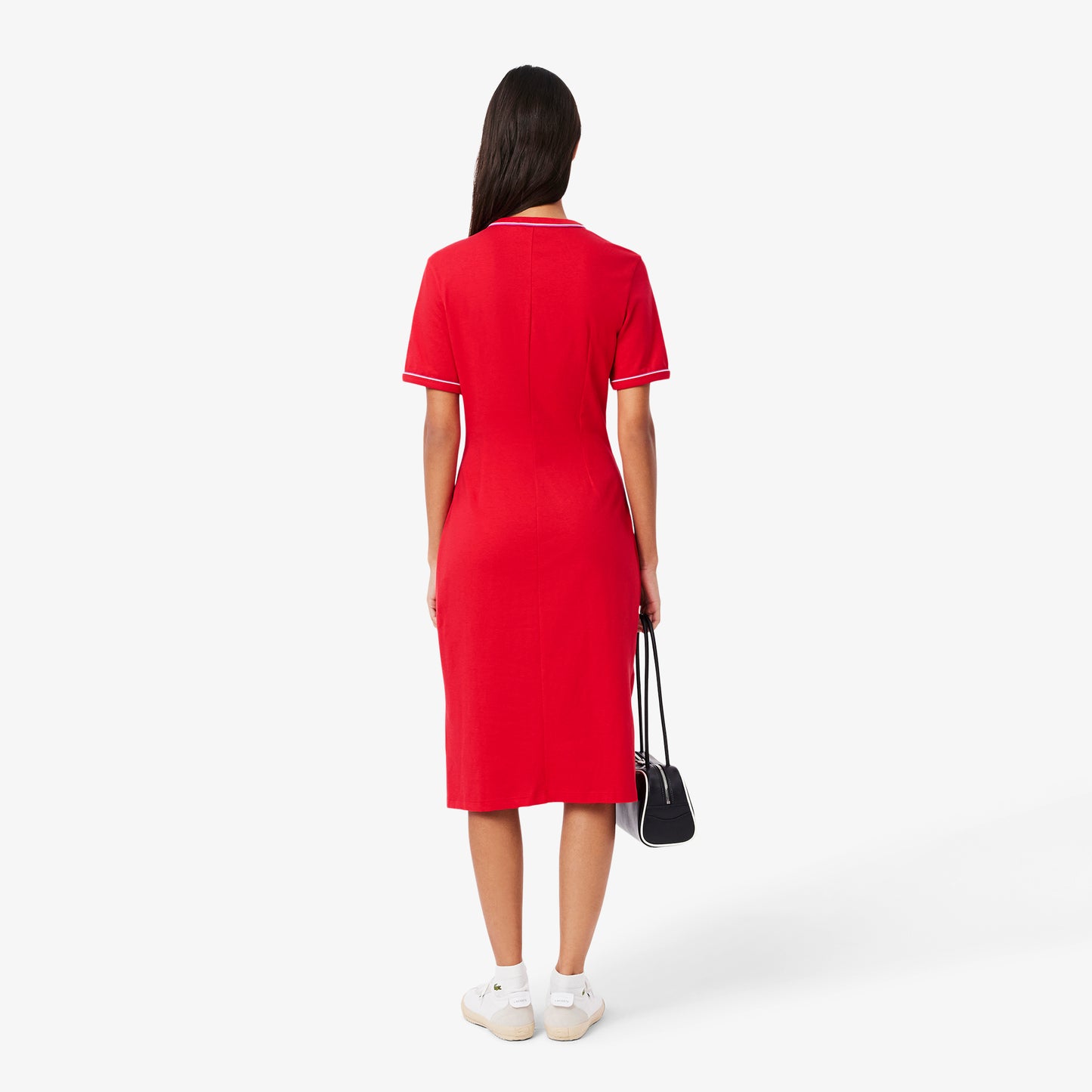 Trim Accent Jersey T-shirt Dress-EF9988