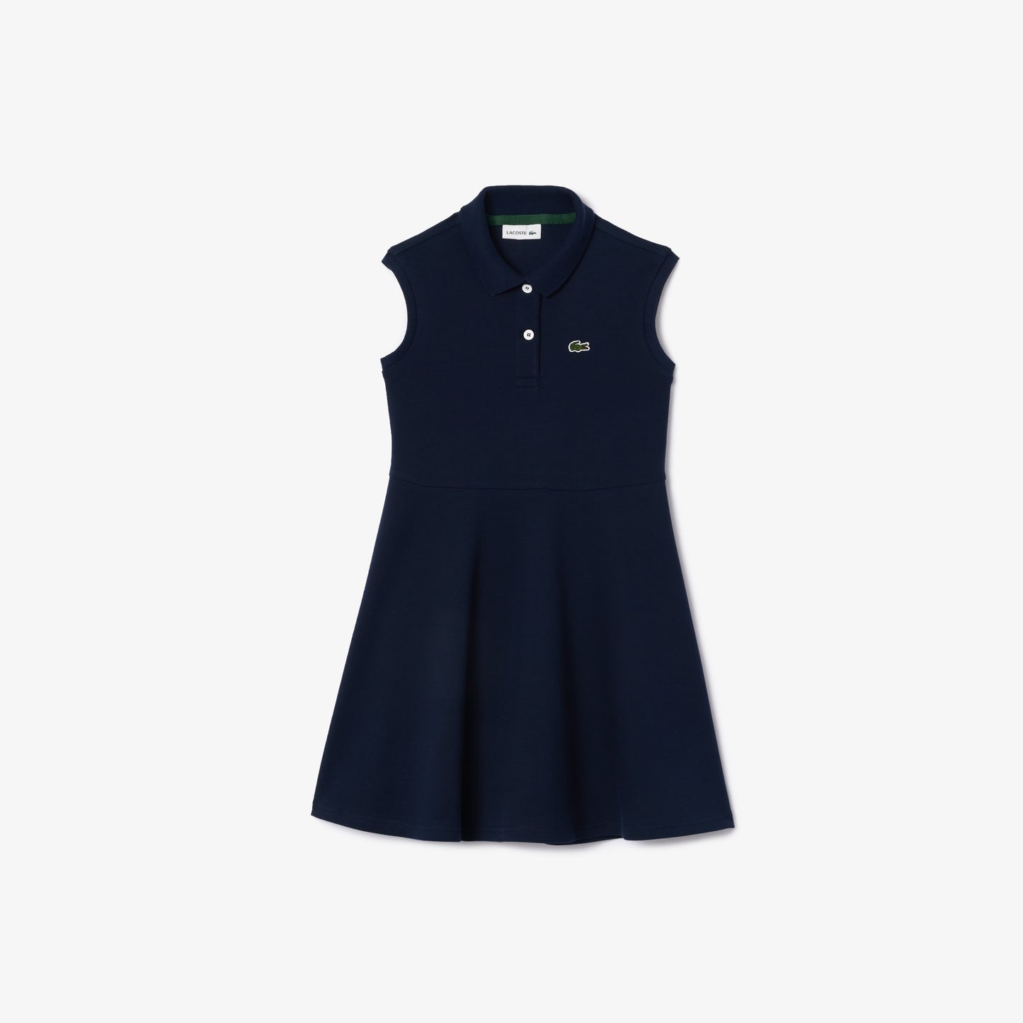 Girls’ Lacoste Fit and Flare Stretch Piqué Polo Dress - EJ5297