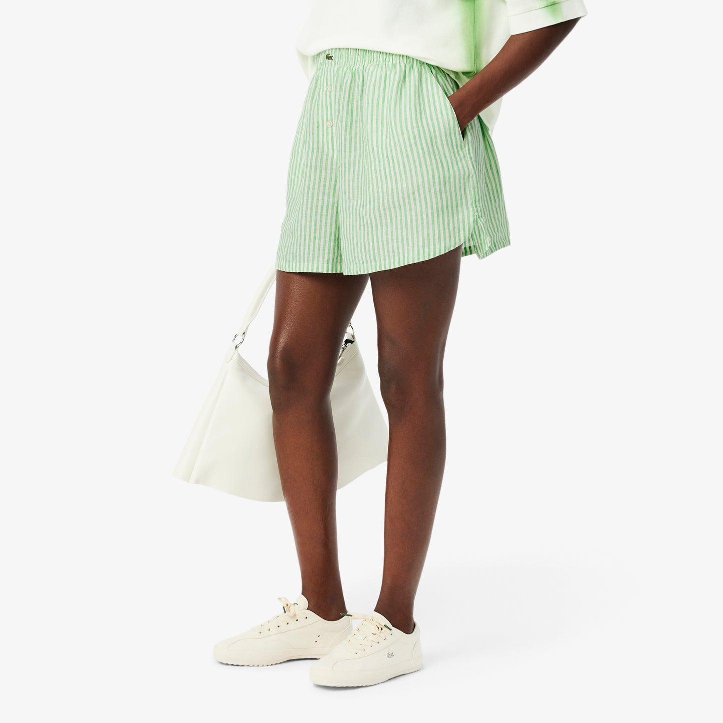Loose Striped Linen Shorts-FF0226