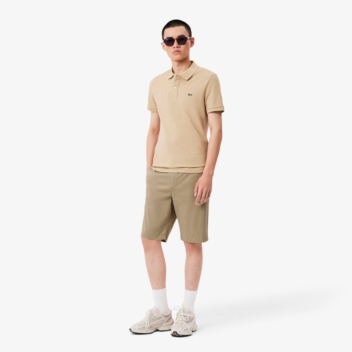 Slim Fit Stretch Cotton Chino Shorts-FH3347