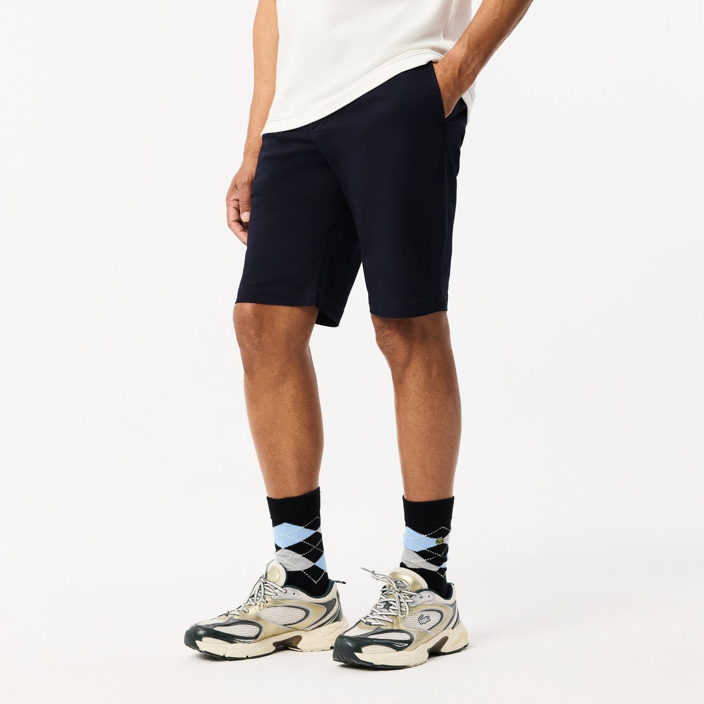 Slim Fit Stretch Cotton Chino Shorts-FH3347