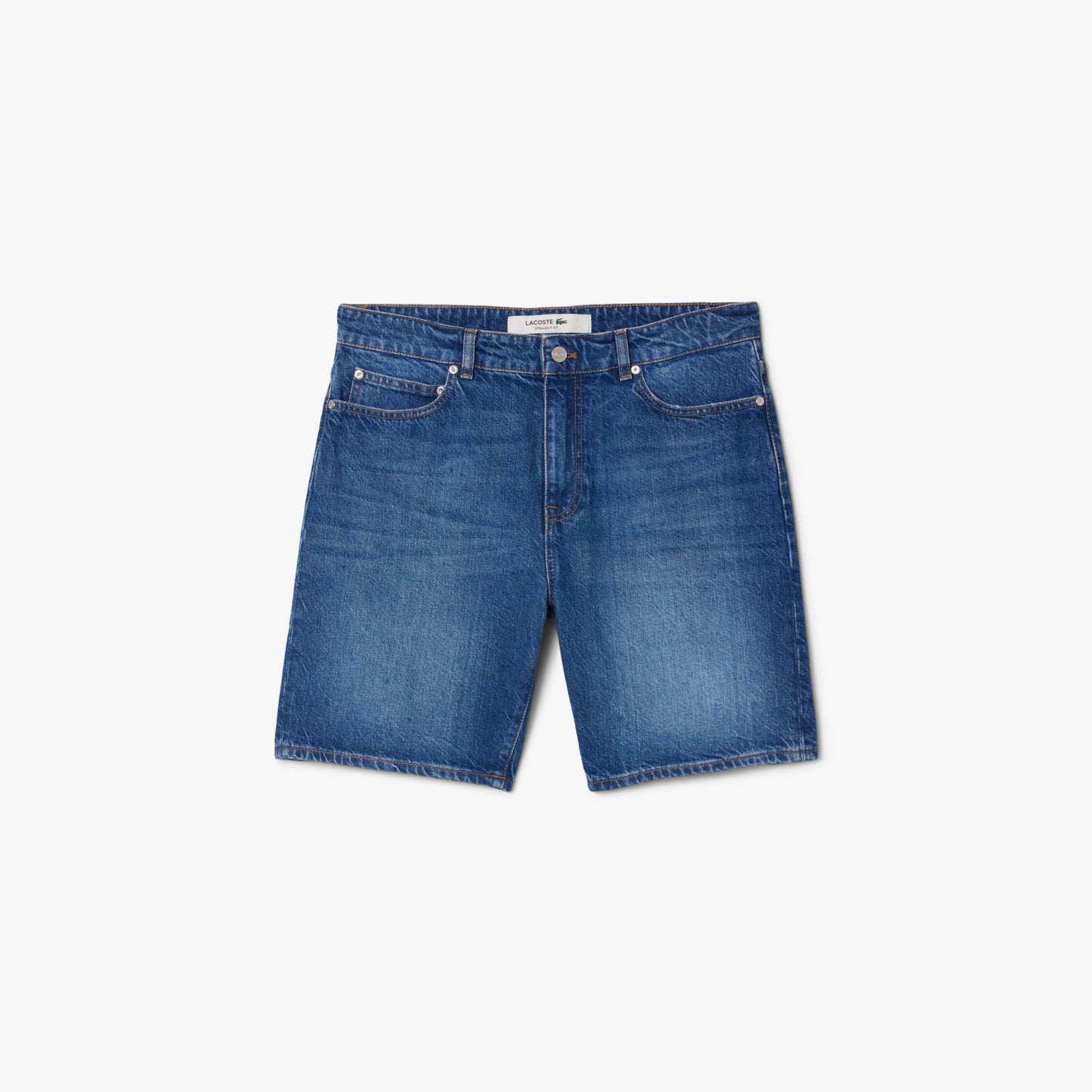 Straight Fit Denim Bermuda Shorts-FH9932