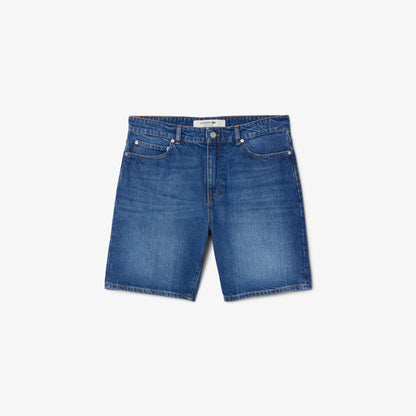 Straight Fit Denim Bermuda Shorts-FH9932