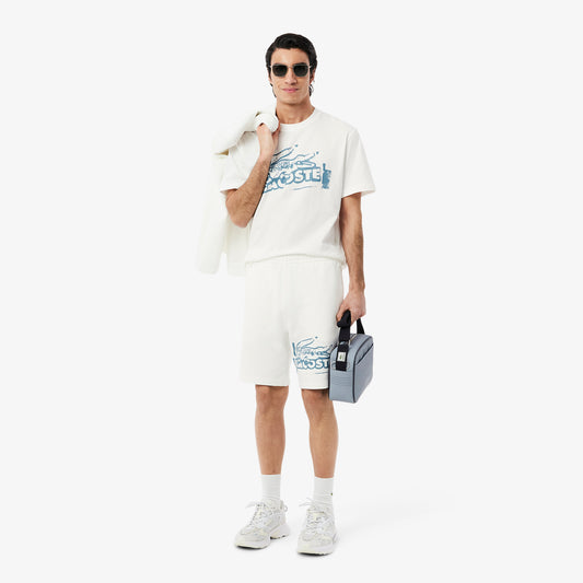 Graphic Cotton Fleece Shorts-GH0286