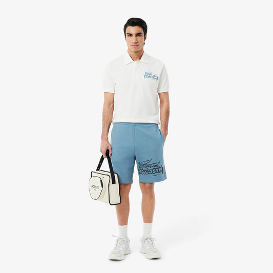 Graphic Cotton Fleece Shorts-GH0286