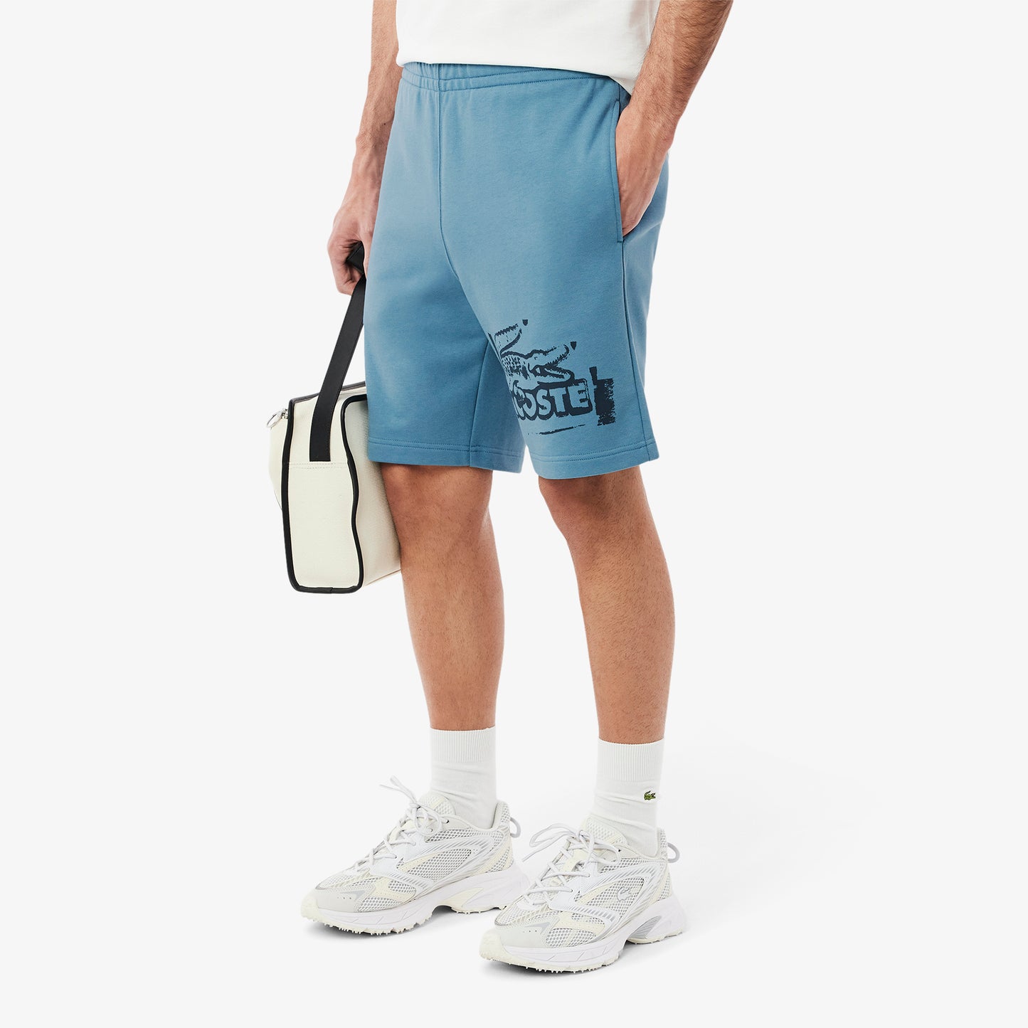 Graphic Cotton Fleece Shorts-GH0286