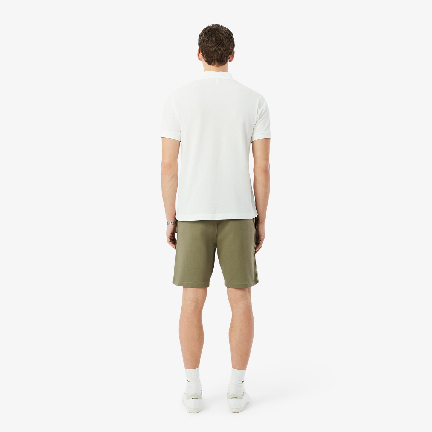 Regular Fit Logo Stripe Fleece Shorts-GH0886
