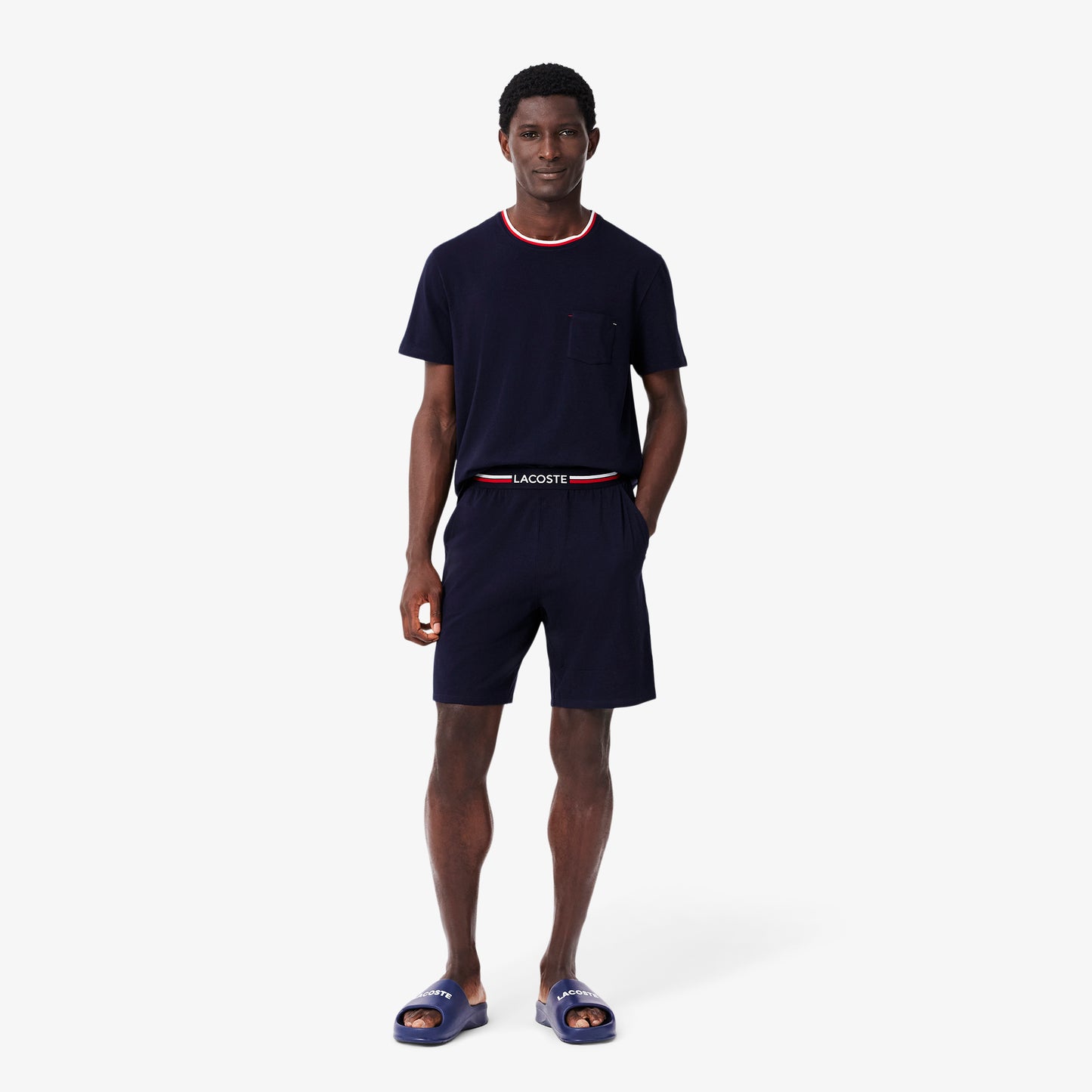 Pyjama Shorts With Three-Tone Waistband-GH3448