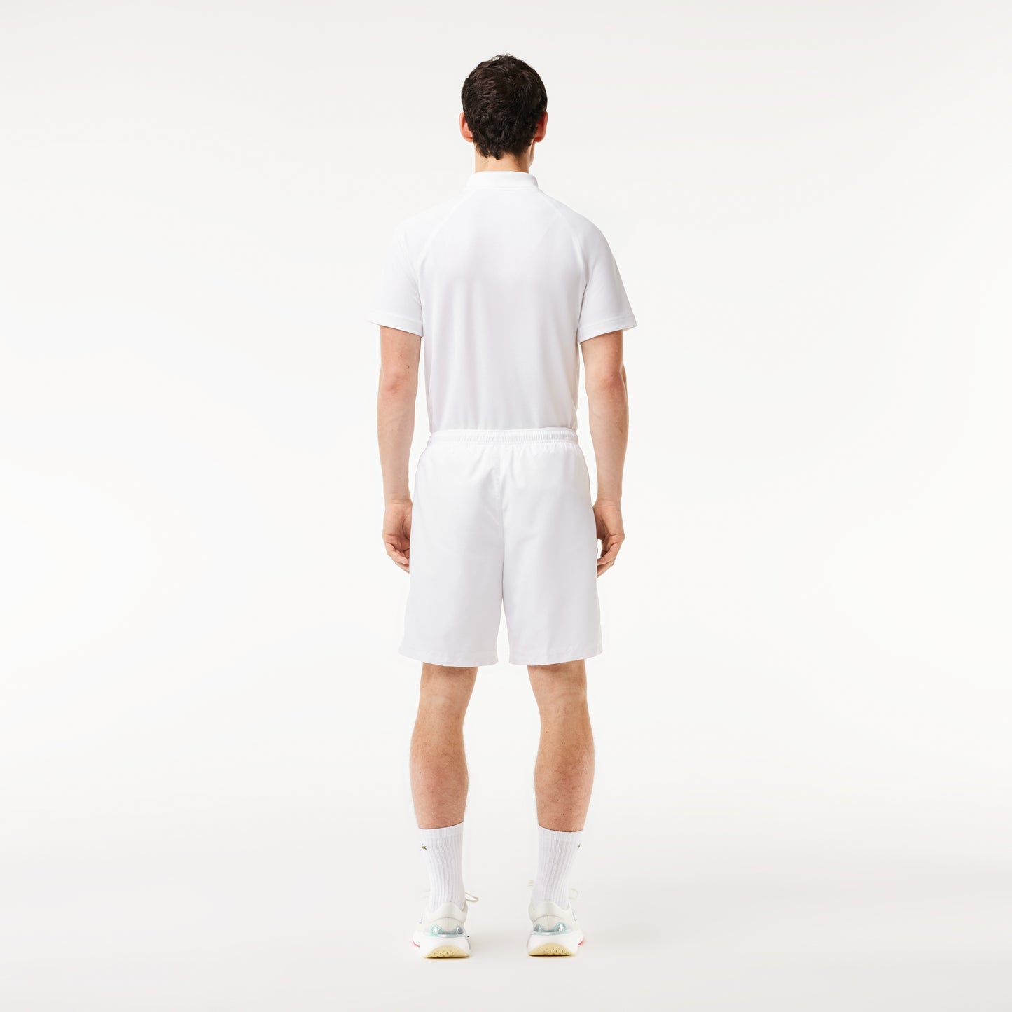 Men's Lacoste SPORT tennis shorts in solid diamond weave taffeta - GH353T