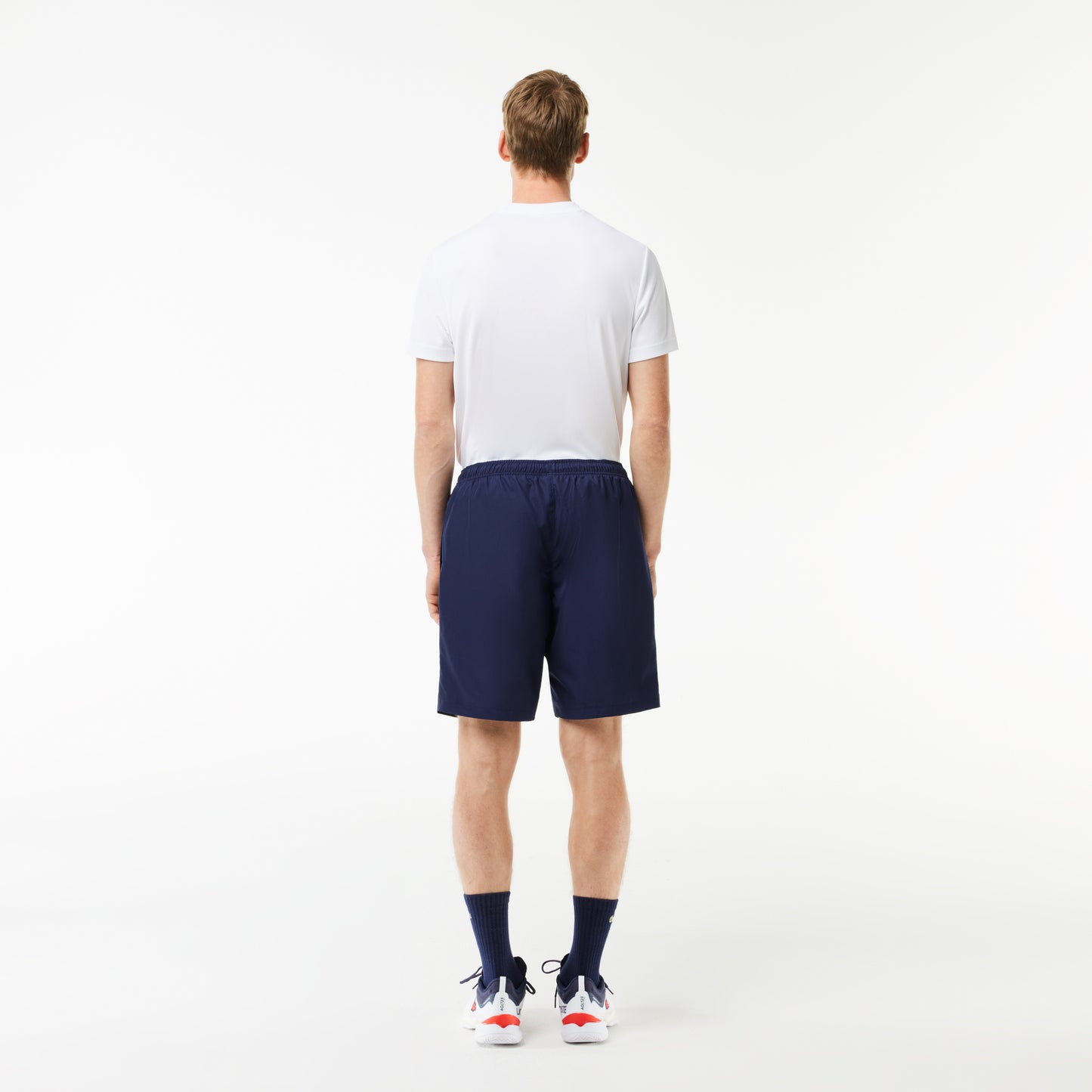 Men's Lacoste SPORT tennis shorts in solid diamond weave taffeta - GH353T