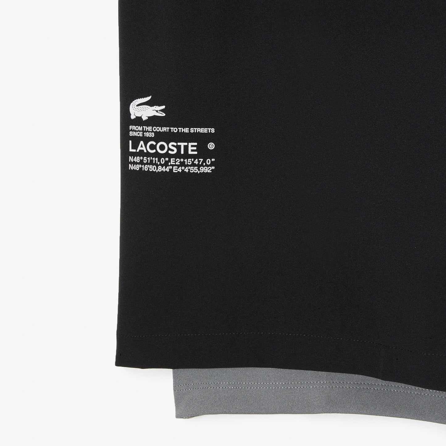 Mens Two-Tone Lacoste Sport Shorts with Built-in Undershorts