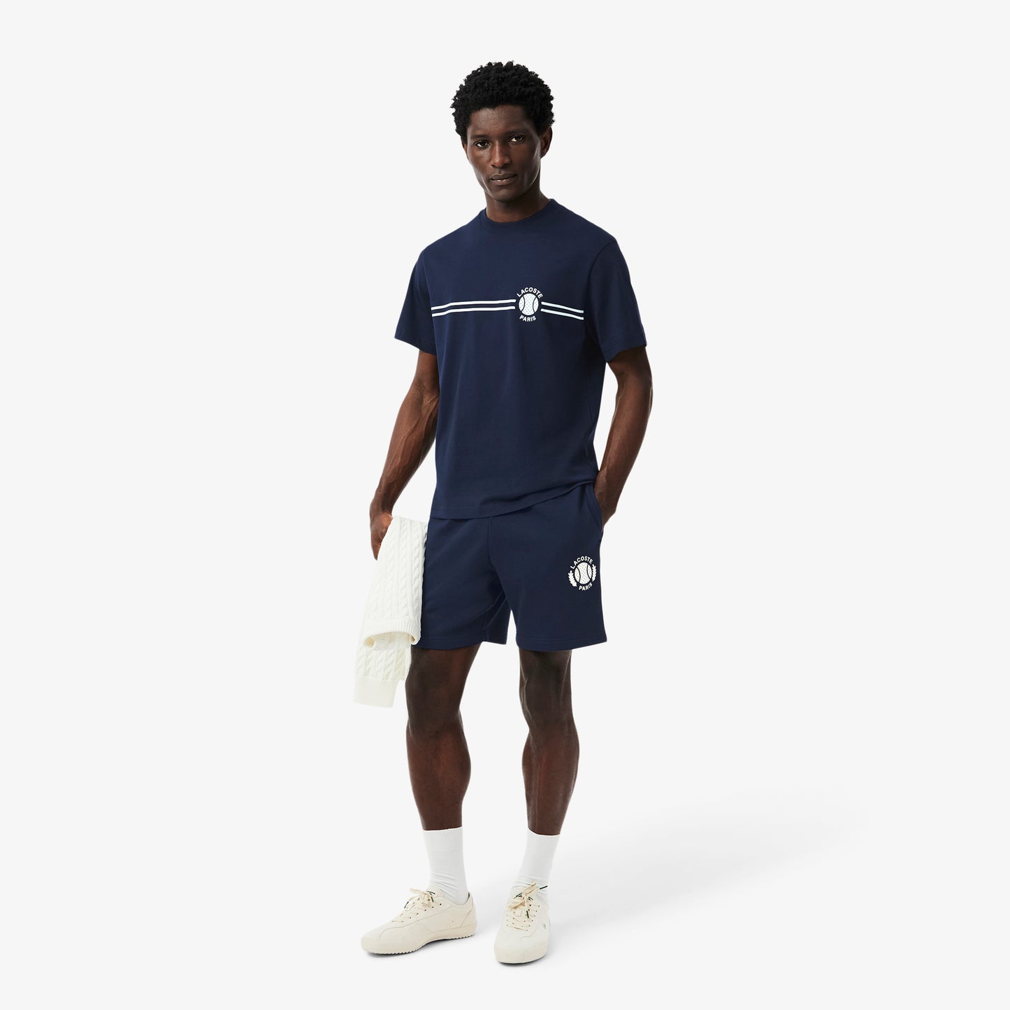 Regular Fit 3D Print Fleece Shorts-GH9708