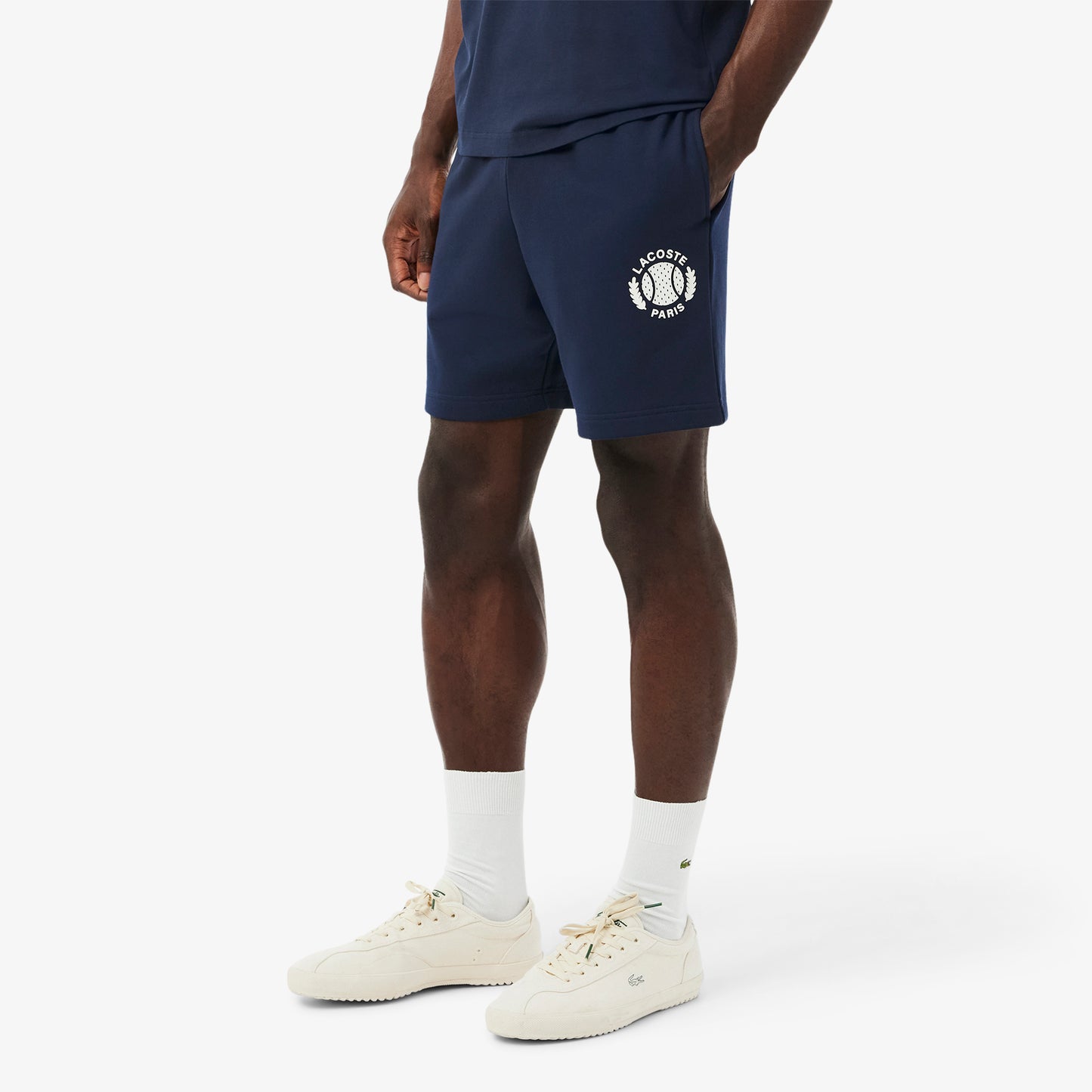 Regular Fit 3D Print Fleece Shorts-GH9708