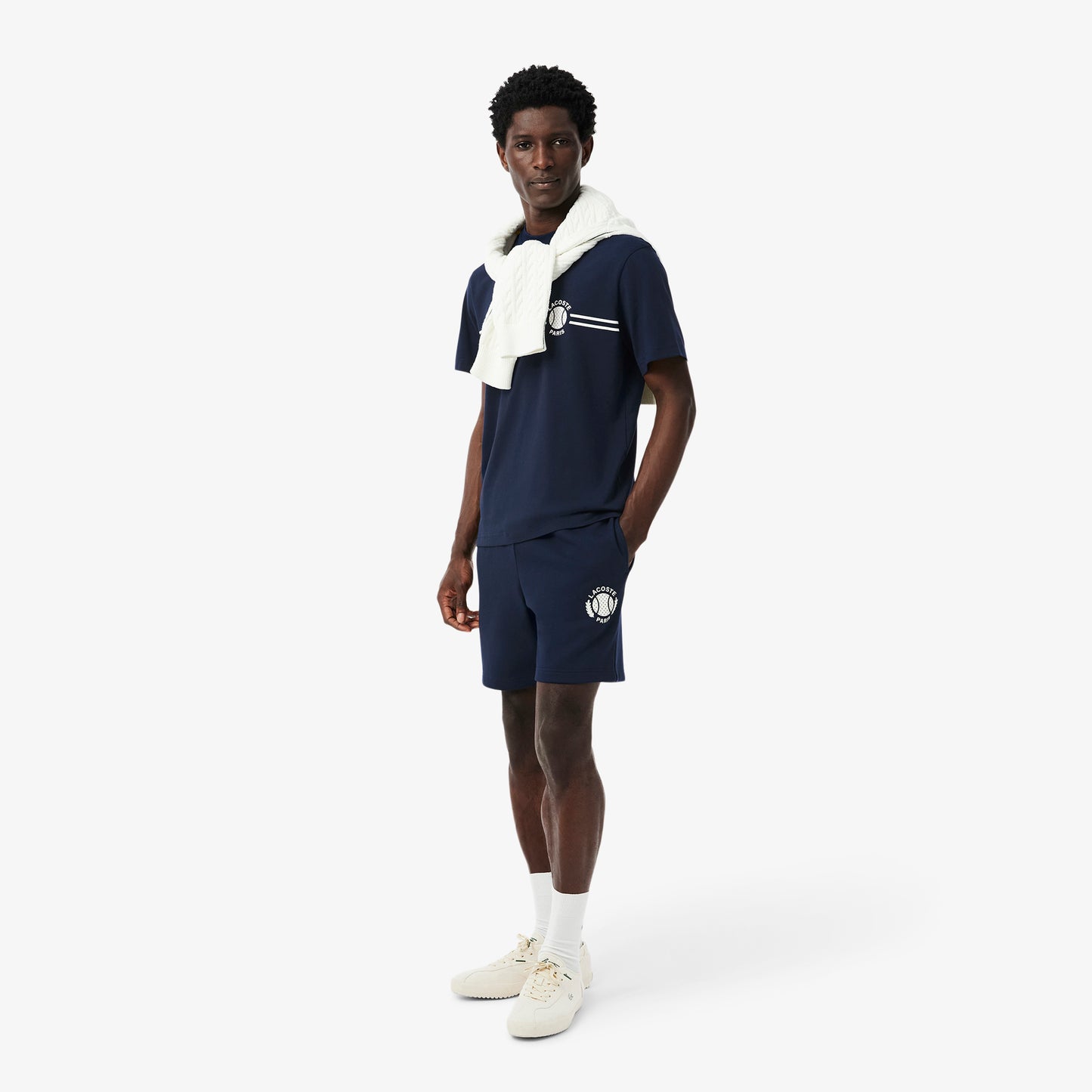 Regular Fit 3D Print Fleece Shorts-GH9708